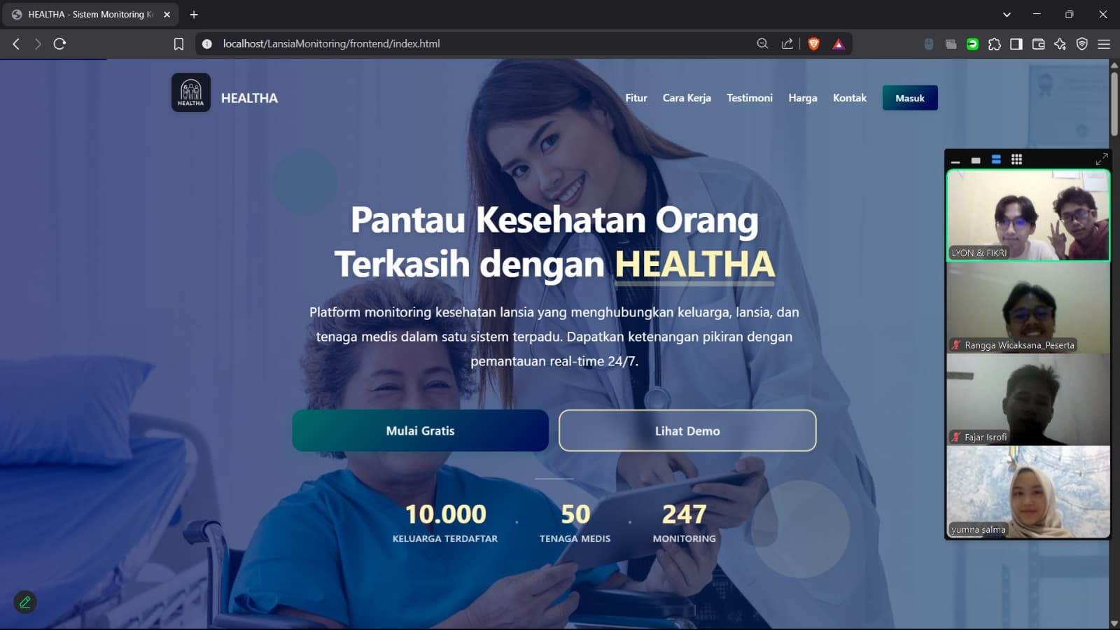 Healtha – Health Monitoring Website