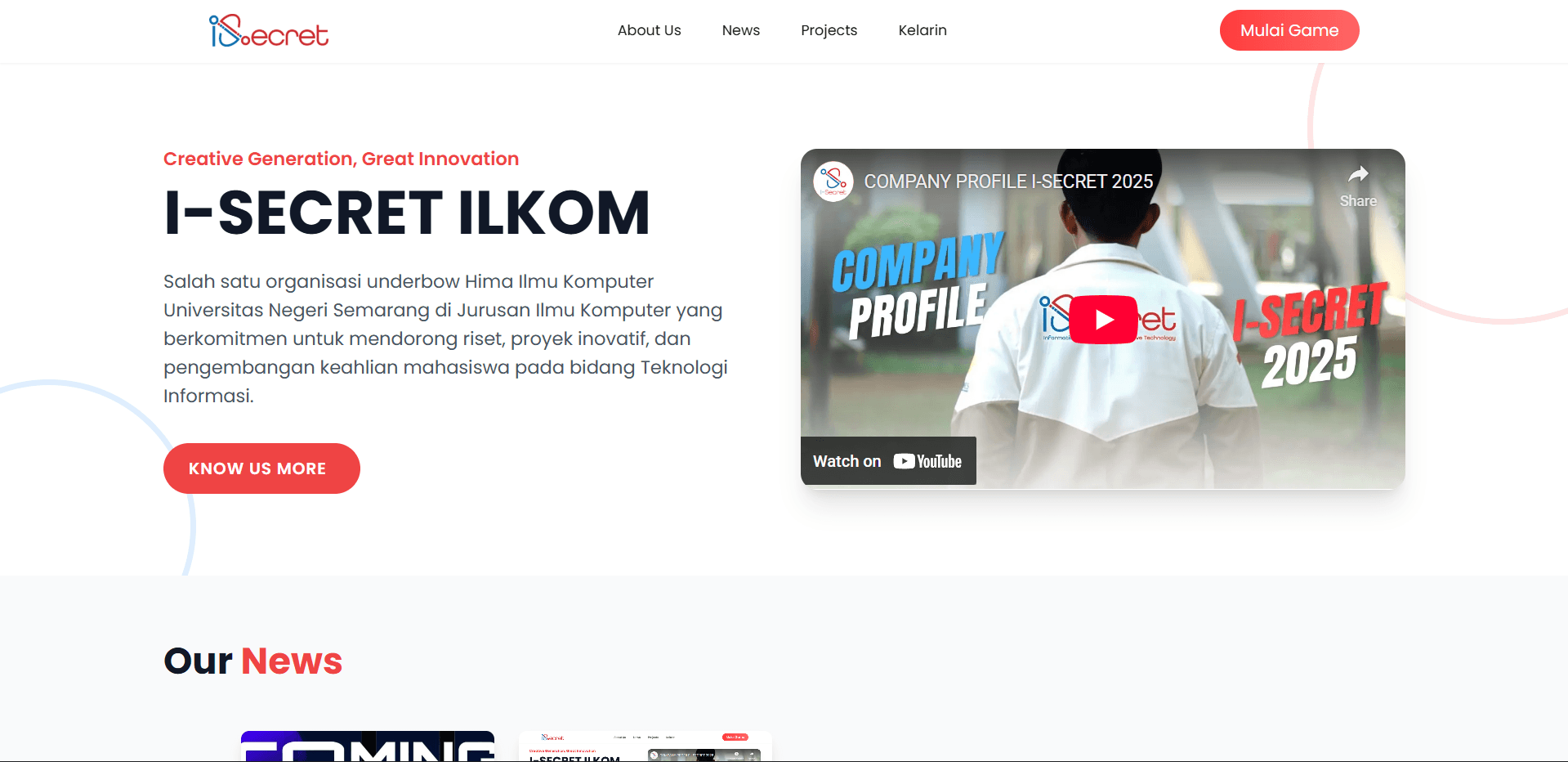 I-SECRET – Official Organization Website