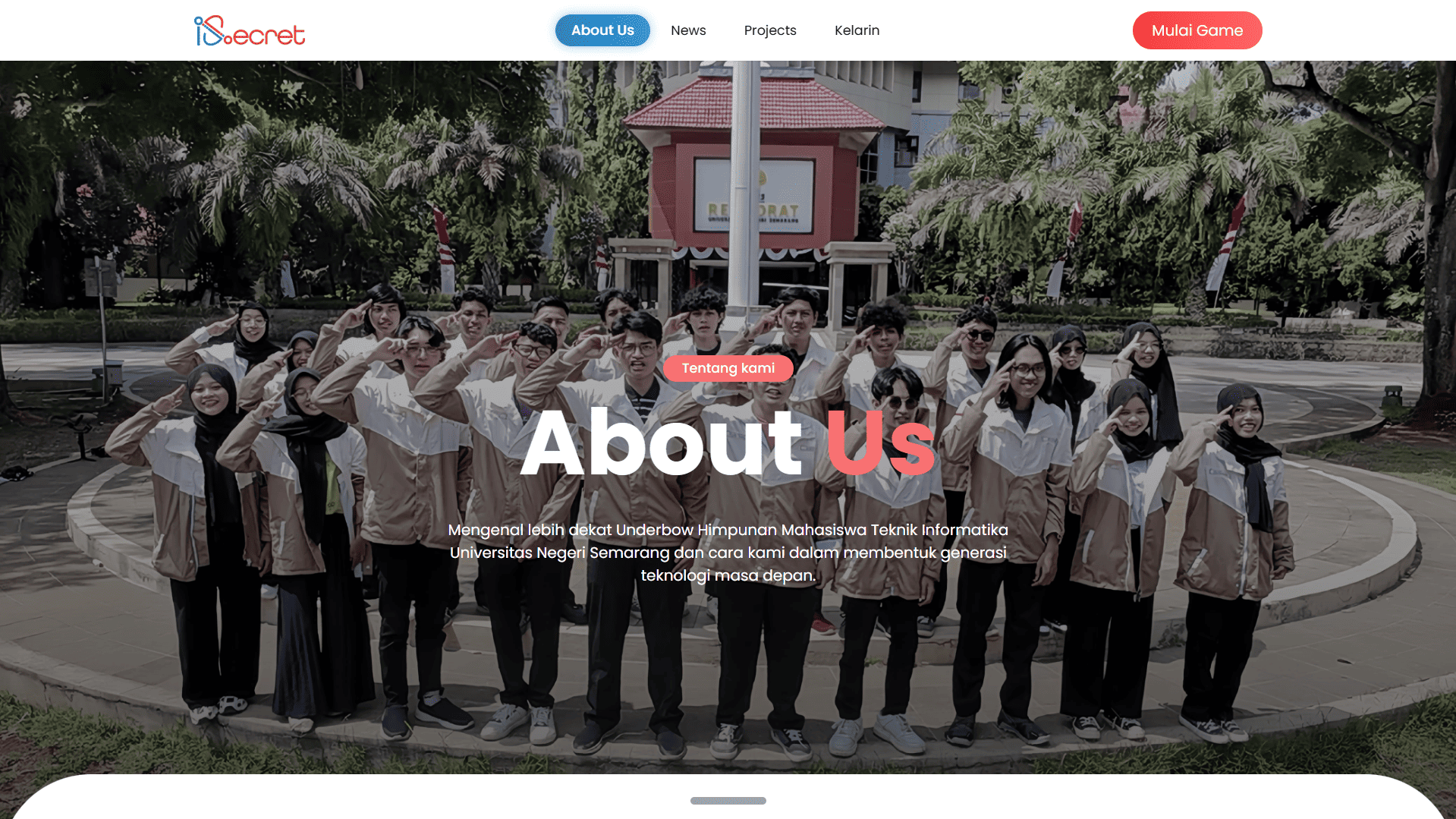 I-SECRET's Official Website Development preview